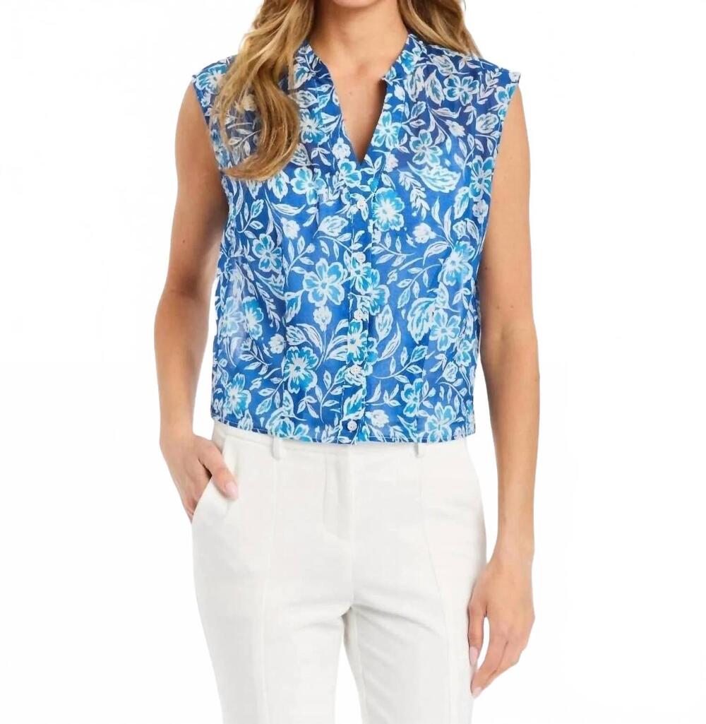 NEW DREW montana print blouse in ocean